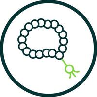 Tasbih Line Circle Icon Design vector