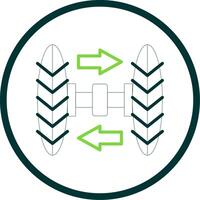 Wheel Alignment Line Circle Icon Design vector