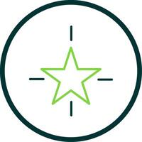 Star Line Circle Icon Design vector