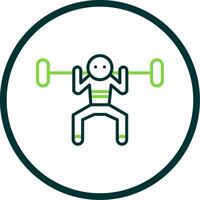 Workout Line Circle Icon Design vector