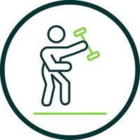 Exercise Line Circle Icon Design vector