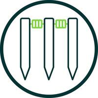 Wicket Line Circle Icon Design vector