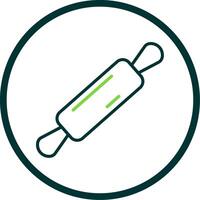 Rolling Pin Line Circle Icon Design vector