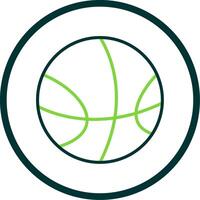 baloncesto línea circulo icono diseño vector