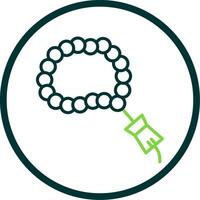 Tasbih Line Circle Icon Design vector