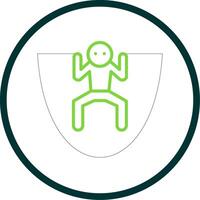 Skipping Line Circle Icon Design vector