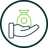 zakat línea circulo icono diseño vector