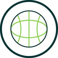 Globe Line Circle Icon Design vector