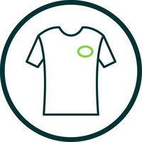 T Shirt Line Circle Icon Design vector