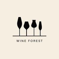 Wine forest t shirt design vector