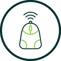 Mouse Line Circle Icon Design vector