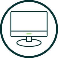 Lcd Line Circle Icon Design vector