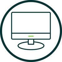 Lcd Line Circle Icon Design vector