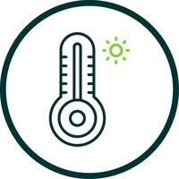 Thermometer Line Circle Icon Design vector