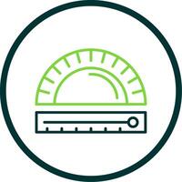 Protractor Line Circle Icon Design vector