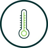 Thermometer Line Circle Icon Design vector