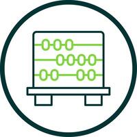 Abacus Line Circle Icon Design vector