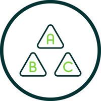 Abc Line Circle Icon Design vector