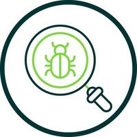 Bugs Line Circle Icon Design vector