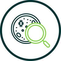 Petri Dish Line Circle Icon Design vector