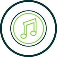 Music Line Circle Icon Design vector