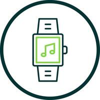 Smartwatch Line Circle Icon Design vector