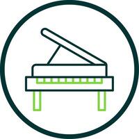 Piano Line Circle Icon Design vector