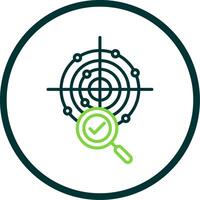 Radar Line Circle Icon Design vector