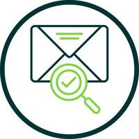 Mail Line Circle Icon Design vector