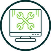Repair Line Circle Icon Design vector