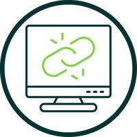 Unlink Line Circle Icon Design vector