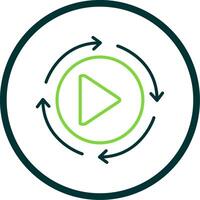 Rotation Line Circle Icon Design vector