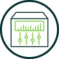 Sound Mixer Line Circle Icon Design vector