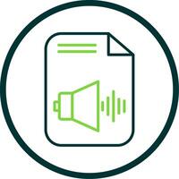 Audio File Line Circle Icon Design vector