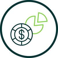 Pie Chart Line Circle Icon Design vector