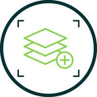 Layers Line Circle Icon Design vector