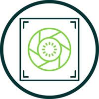 Aperture Line Circle Icon Design vector