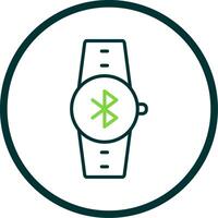 Bluetooth Line Circle Icon Design vector