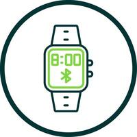 Bluetooth Line Circle Icon Design vector
