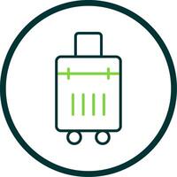 Bag Line Circle Icon Design vector