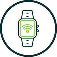 Wi-fi Line Circle Icon Design vector