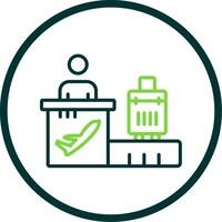 Airport Line Circle Icon Design vector