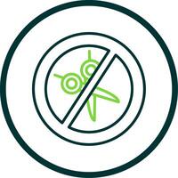 No Scissors Line Circle Icon Design vector