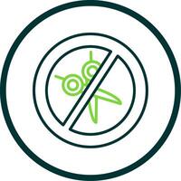 No Scissors Line Circle Icon Design vector