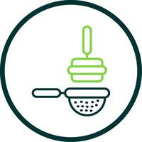 Tamping Line Circle Icon Design vector