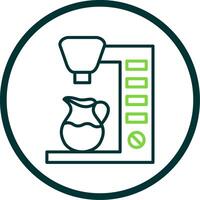 Coffee Maker Line Circle Icon Design vector