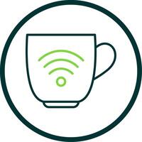 Wifi Line Circle Icon Design vector