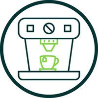 Coffee Machine Line Circle Icon Design vector