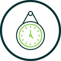 Wall Clock Line Circle Icon Design vector