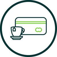 tarjeta pago línea circulo icono diseño vector